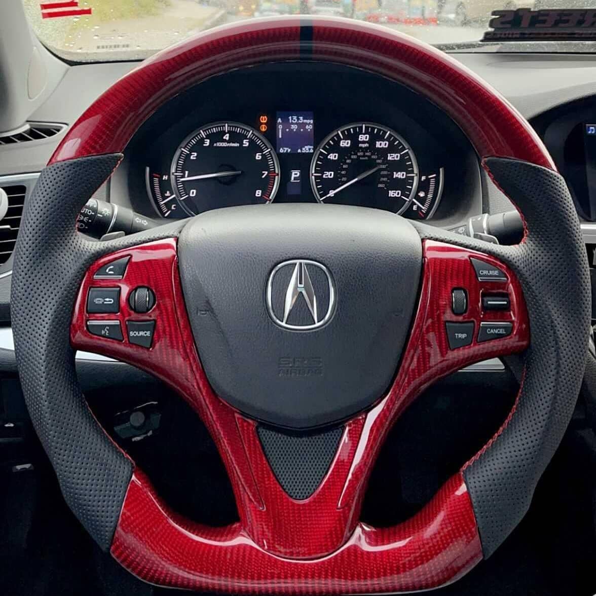 2015-2020 Acura TLX Red carbon fiber steering wheel